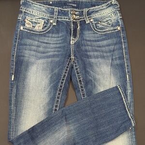 Vigoss Blue Skinny Jeans with Vintage Wash
